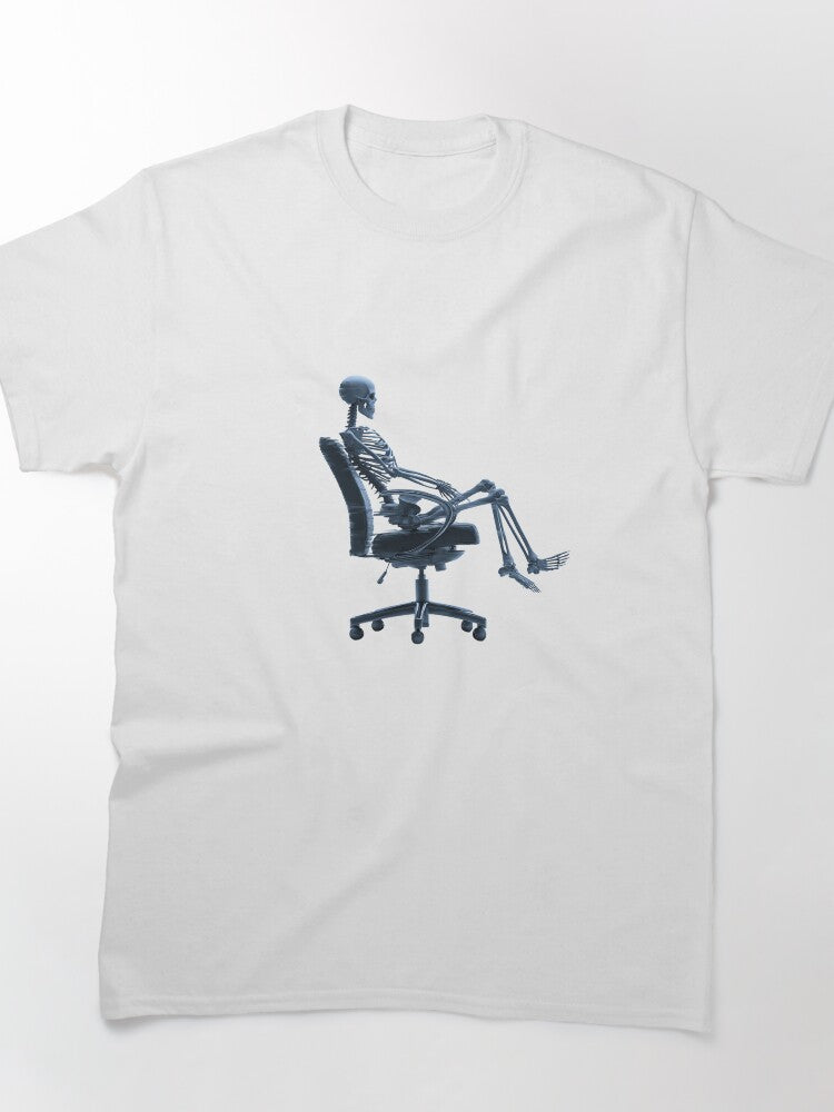 Office Chair Skeleton – Dead Inside Corporate Spin Design Classic T-Shirt