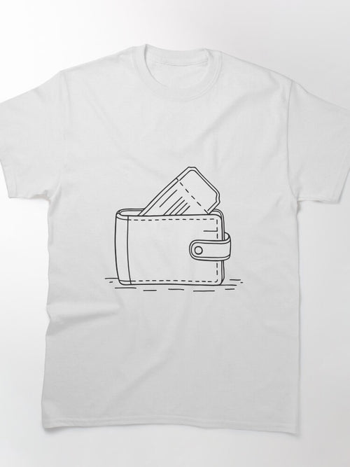 A ticket peeking from a wallet, slightly bent Classic T-Shirt