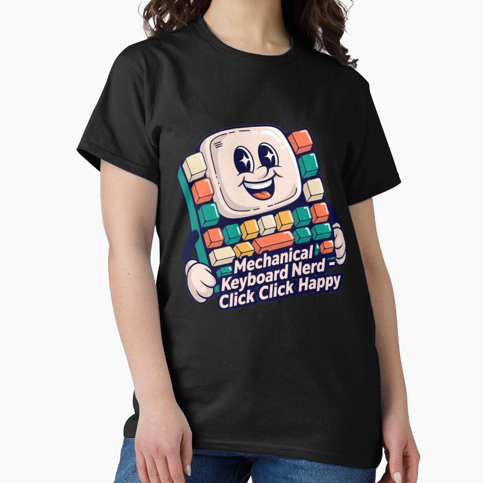 Mechanical Keyboard Nerd – Clicky Keys Club Classic T-Shirt